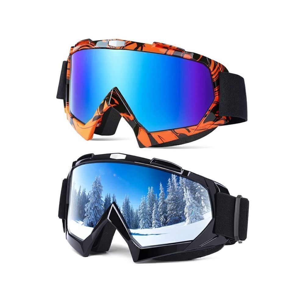 Black and Tiger Ski Goggles Unisex 2 pairs